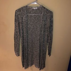 long grey cardigan